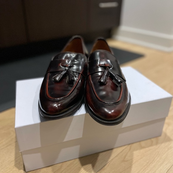Zara Mens Burgundy Loafers (44)